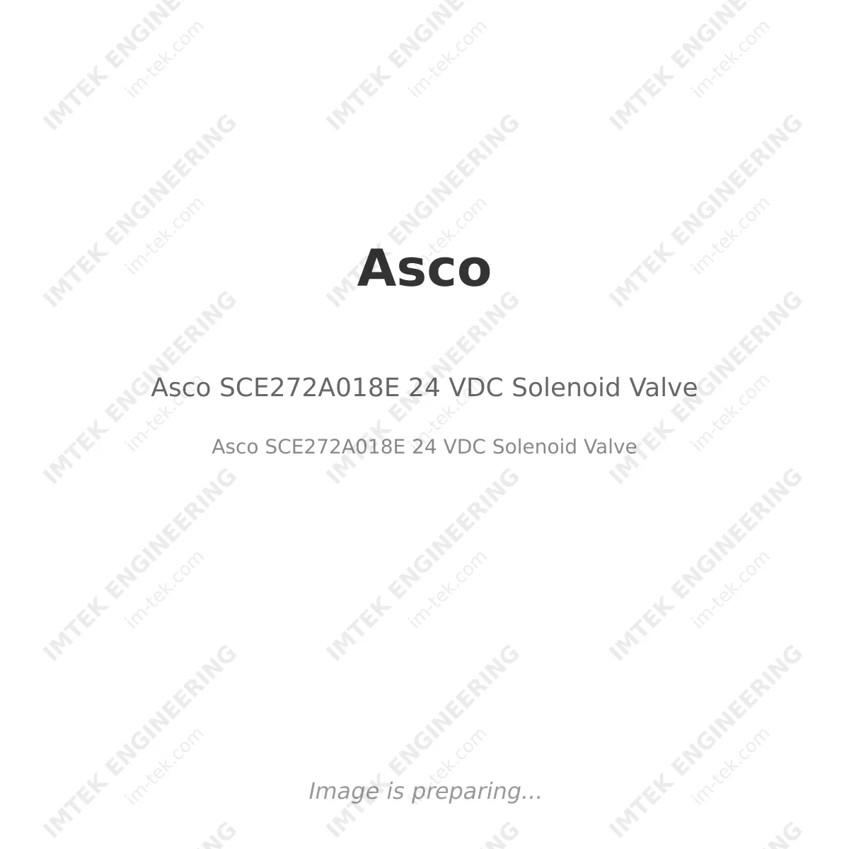 Asco SCE272A018E 24 VDC Solenoid Valve