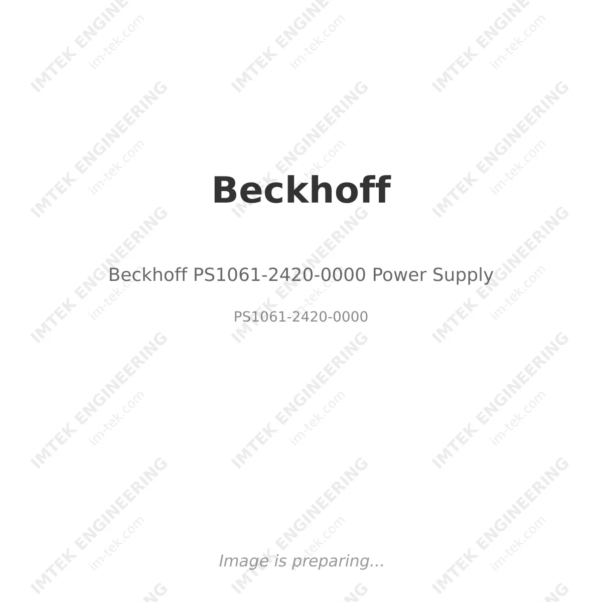 Beckhoff PS1061-2420-0000 Power Supply