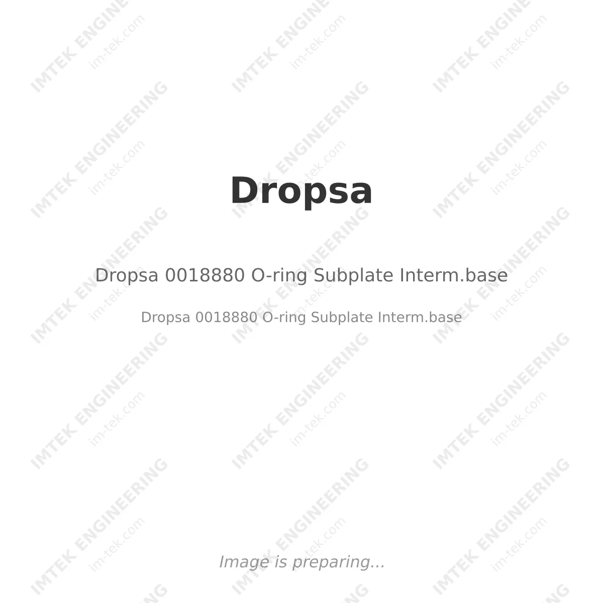 Dropsa 0018880 O-ring Subplate Interm.base