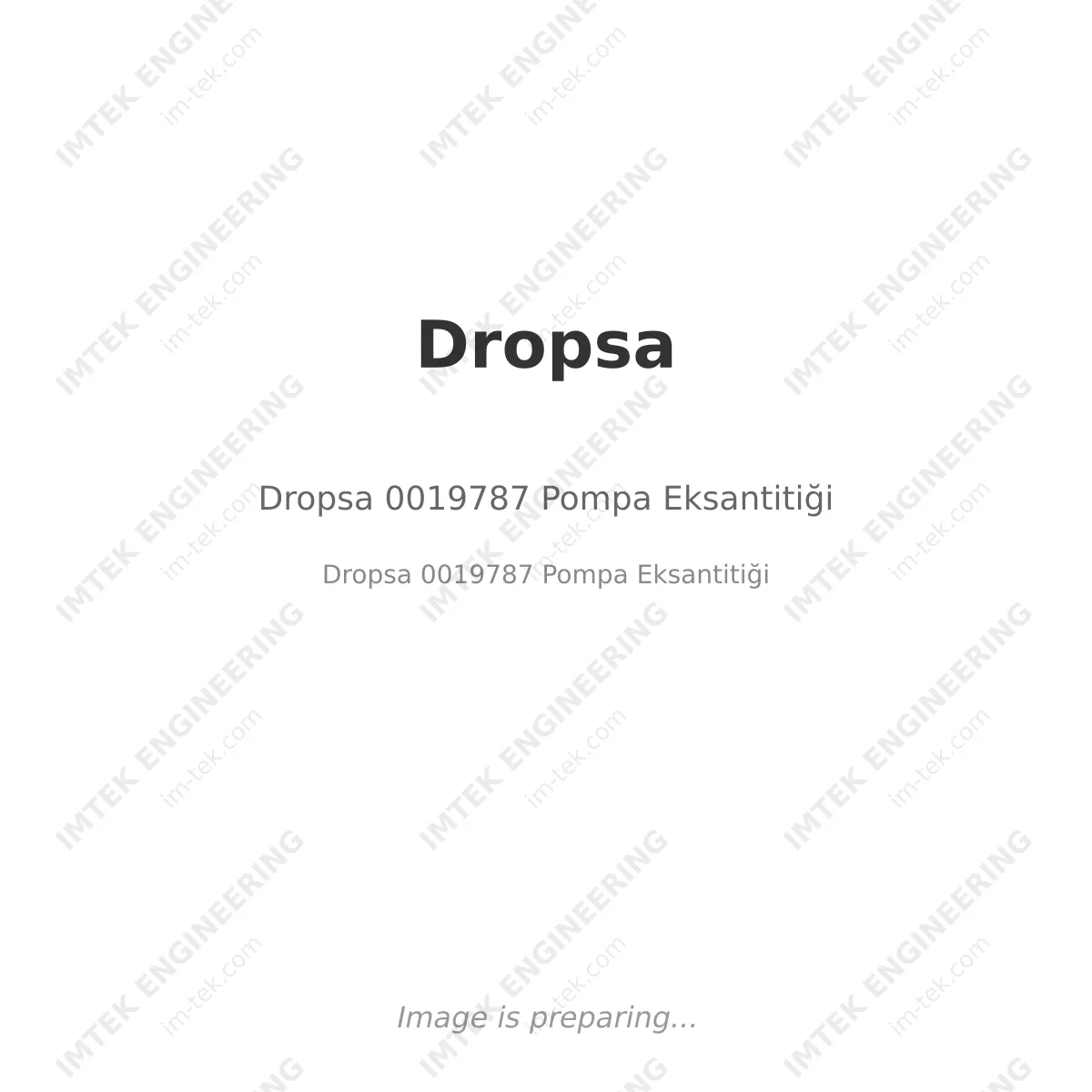 Dropsa 0019787 Pompa Eksantitiği