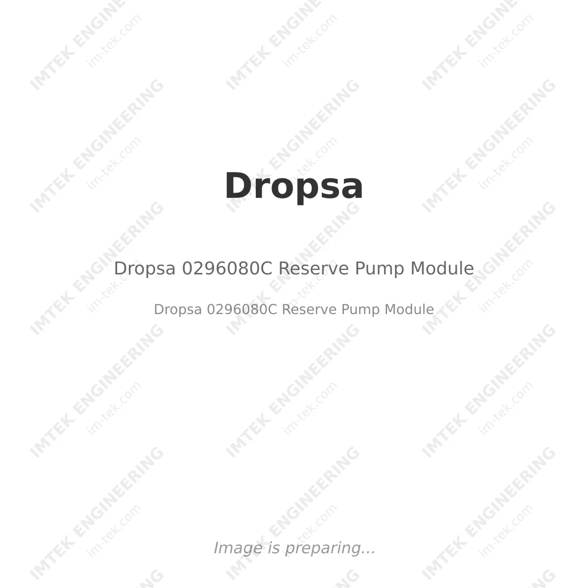 Dropsa 0296080C  Reserve Pump Module