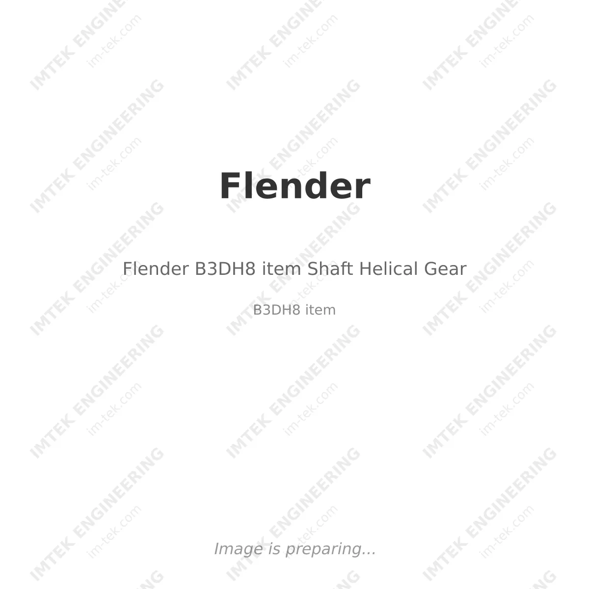 Flender B3DH8 item Shaft Helical Gear