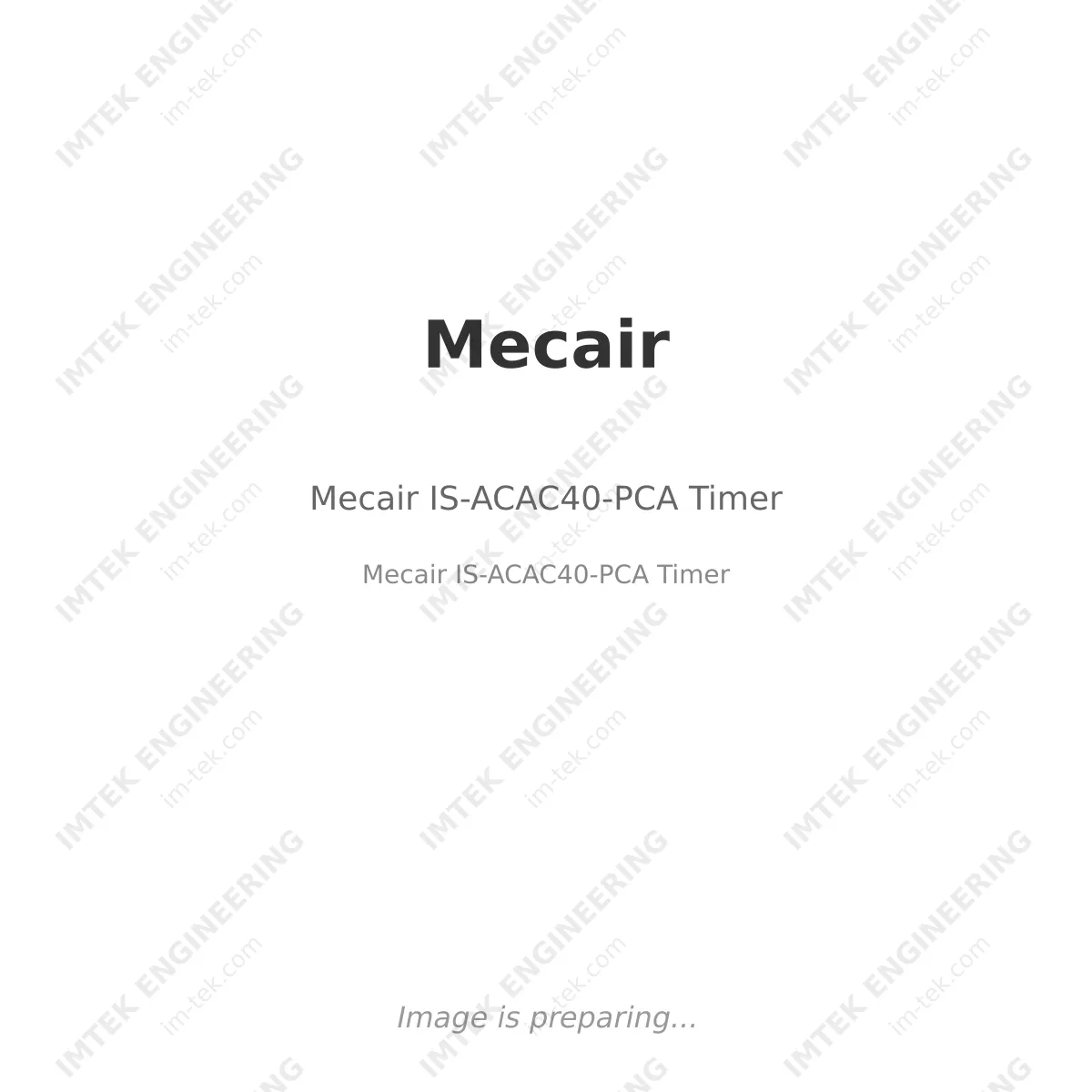 Mecair IS-ACAC40-PCA Timer