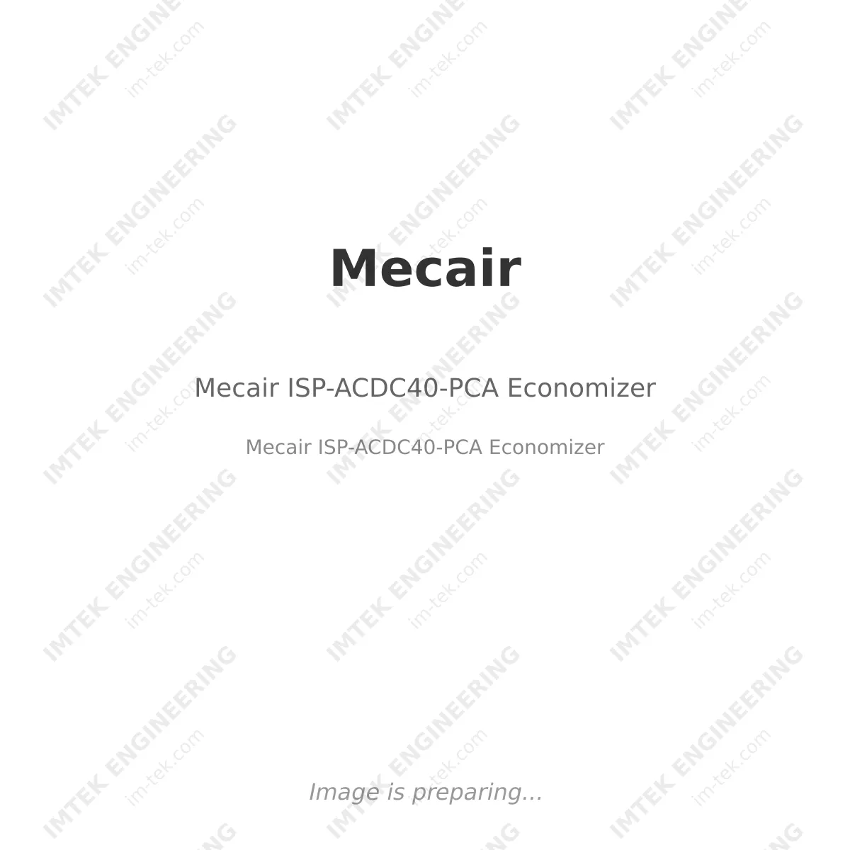 Mecair ISP-ACDC40-PCA Economizer