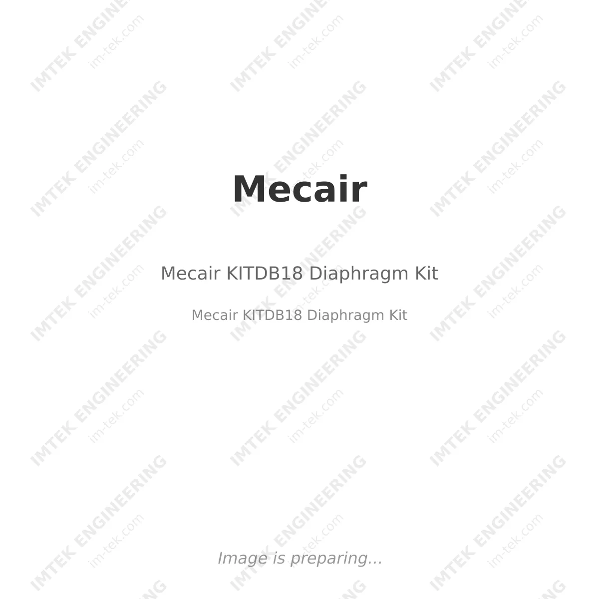 Mecair KITDB18 Diaphragm Kit