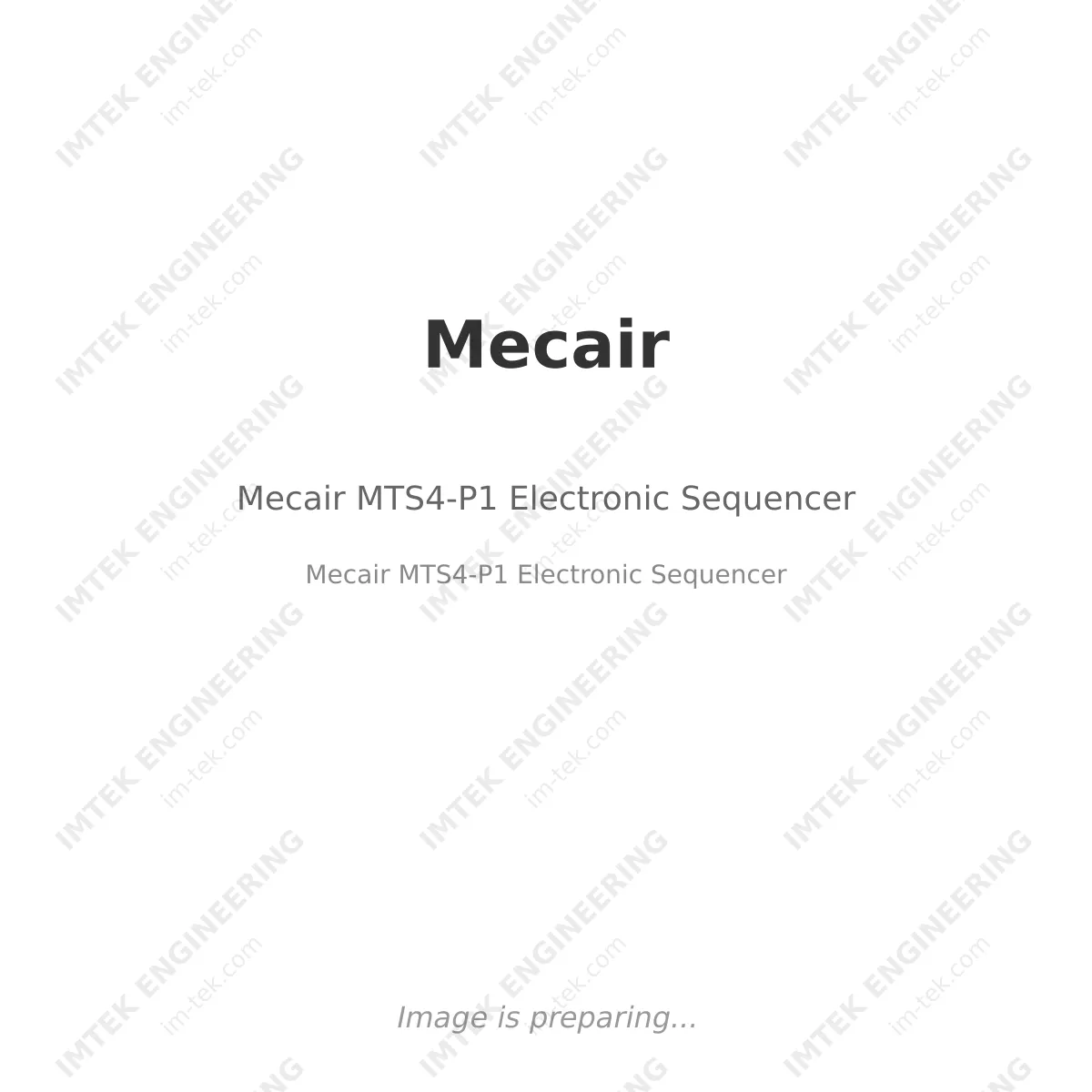Mecair MTS4-P1  Electronic Sequencer