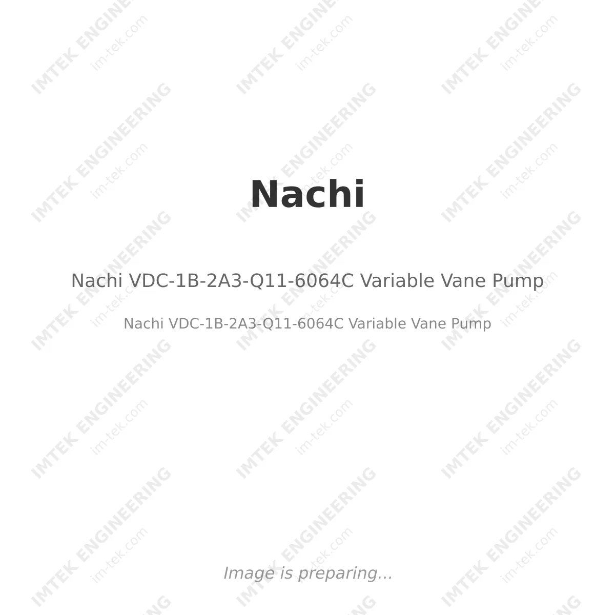 Nachi VDC-1B-2A3-Q11-6064C Variable Vane Pump