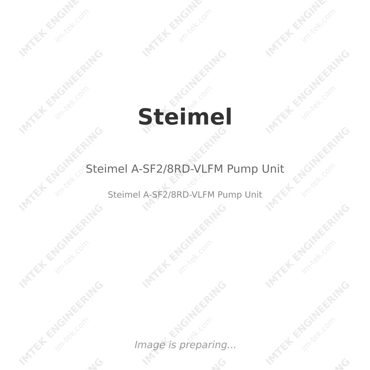Steimel A-SF2/8RD-VLFM Pump Unit
