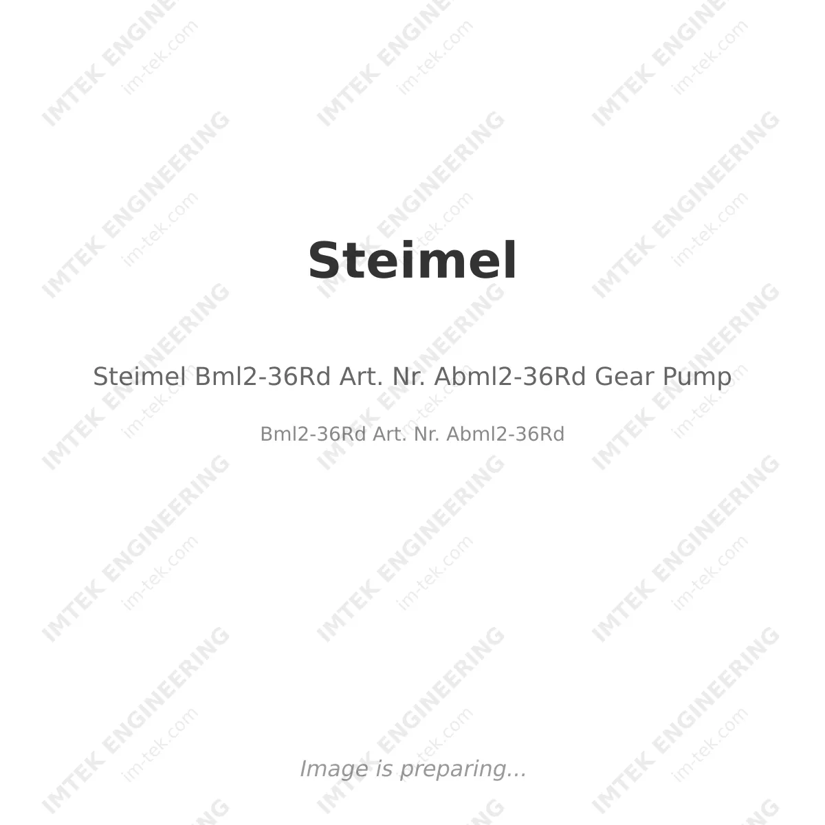Steimel Bml2-36Rd Art. Nr. Abml2-36Rd Gear Pump