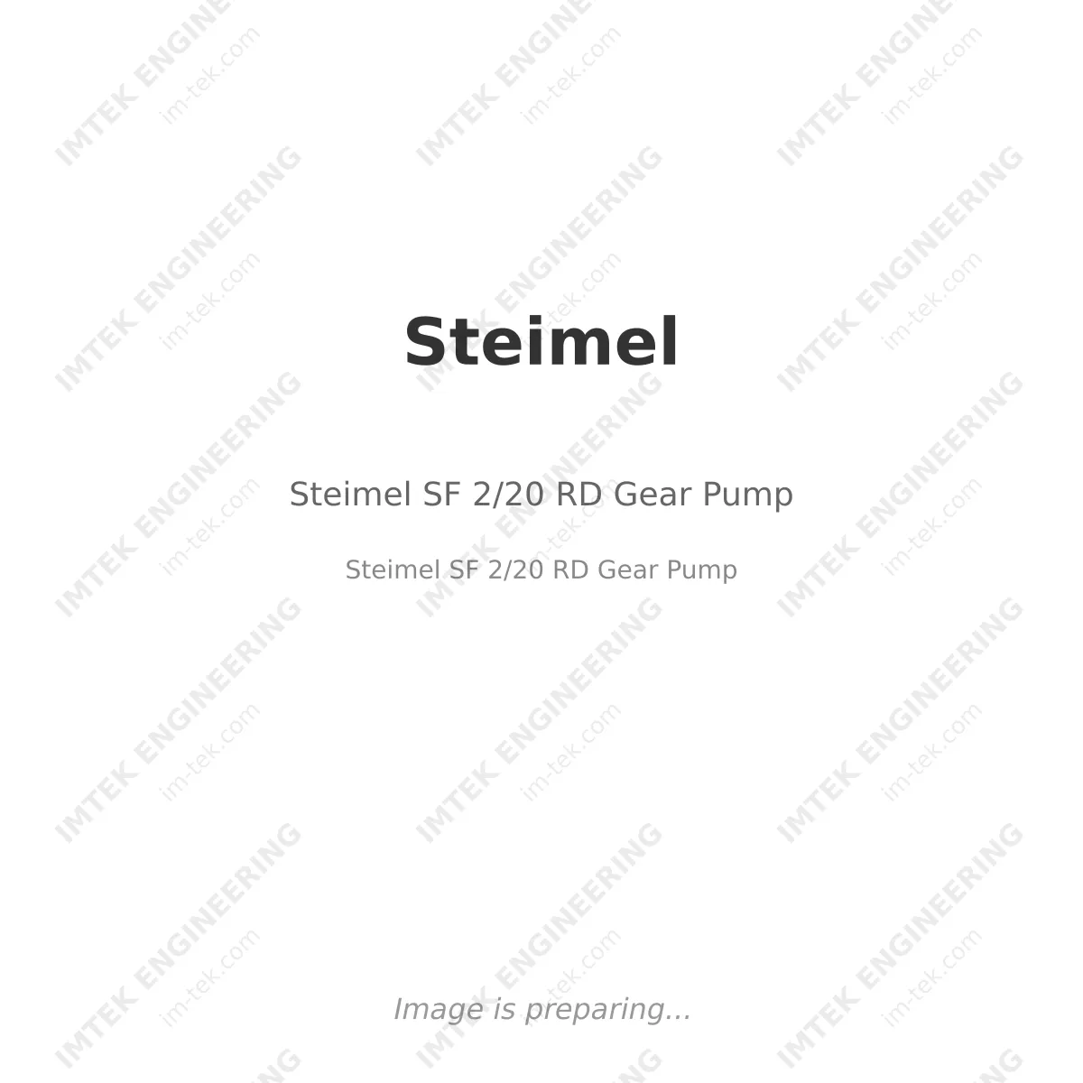 Steimel SF 2/20 RD Gear Pump