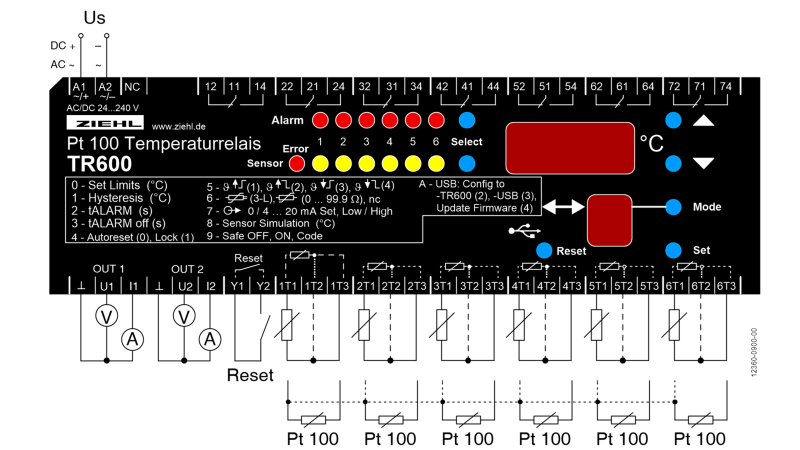 Ziehl TR600//T224360 Temperature Relay