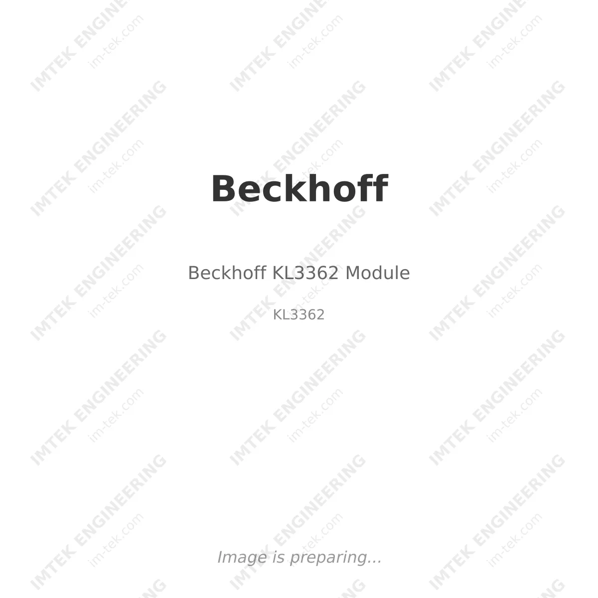 Beckhoff Beckhoff KL3362 Module - KL3362