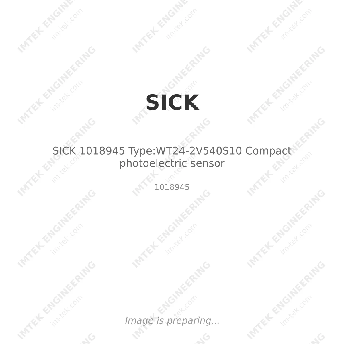 SICK SICK 1018945 Type:WT24-2V540S10 Compact photoelectric sensor - 1018945