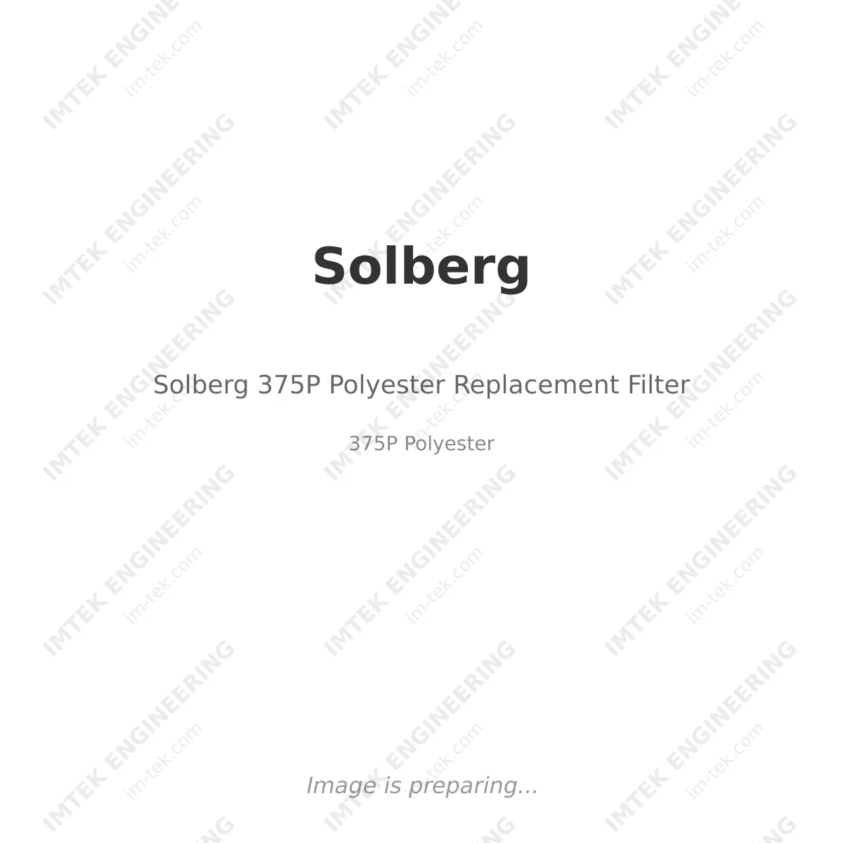 Solberg Solberg 375P Polyester Replacement Filter - 375P Polyester
