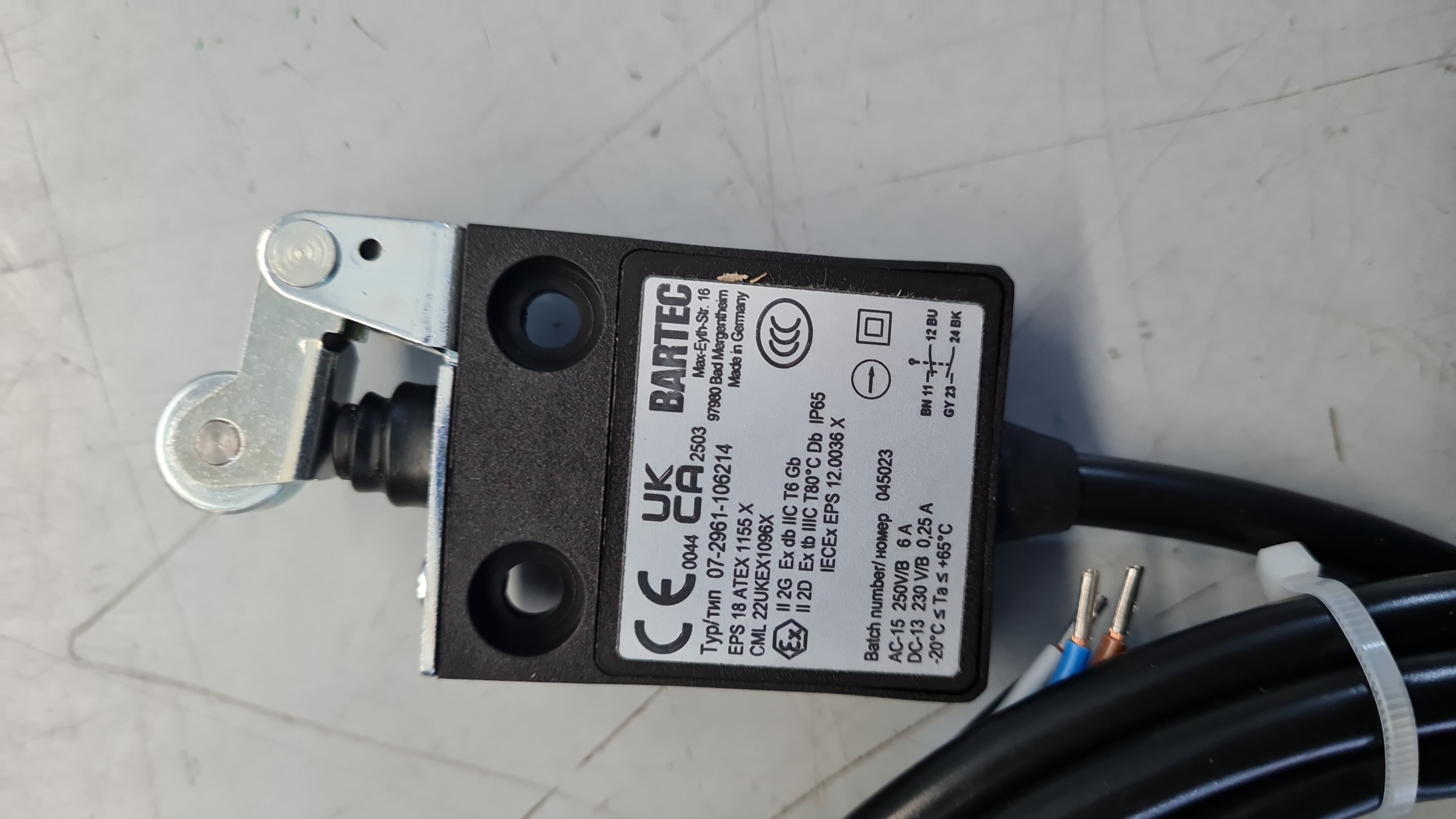 Bartec 07-2961-13621400 Precision Limit Switch - Bartec | Imtek ...