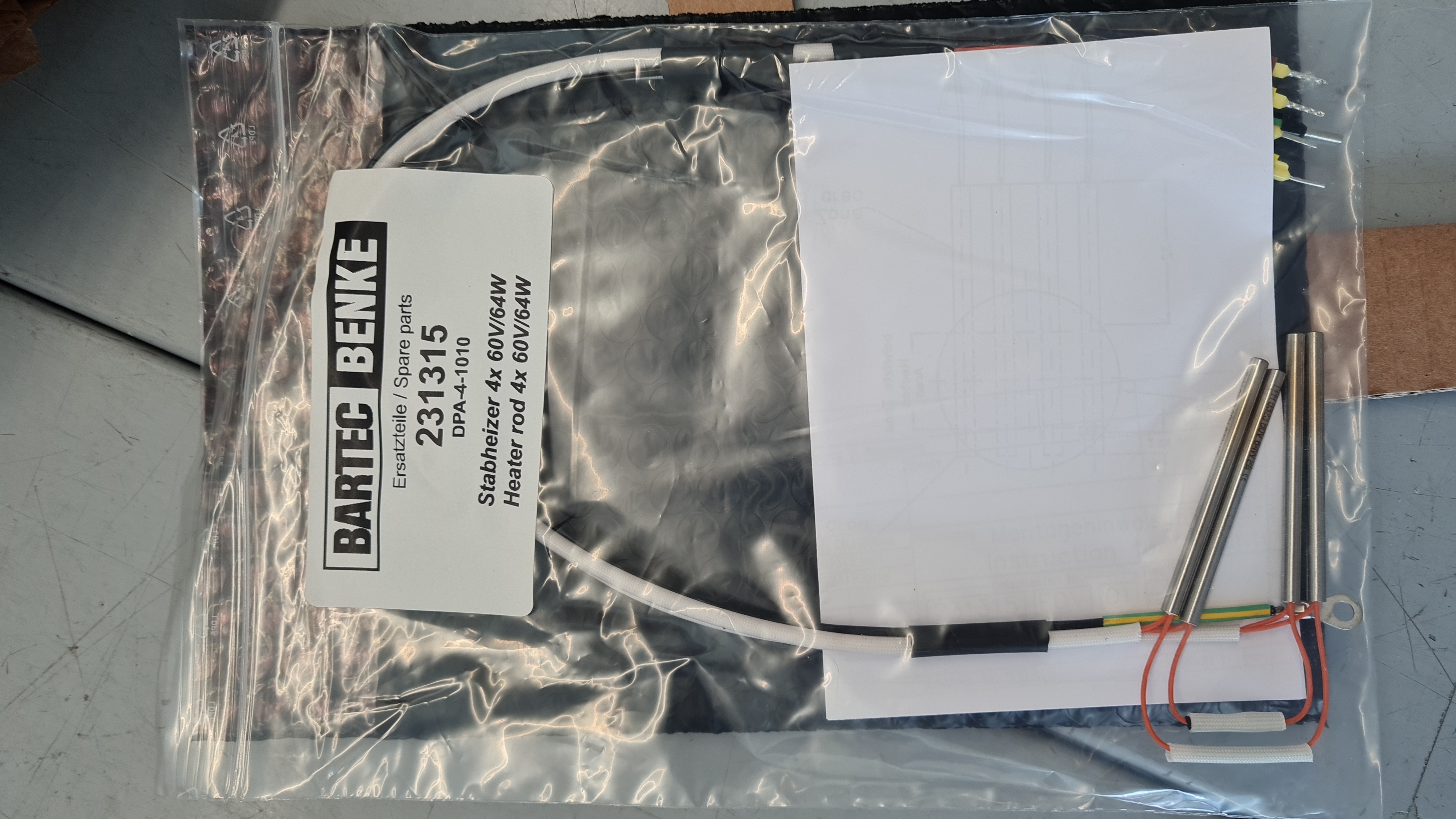 Bartec DPA-4-1010 Heater Rods