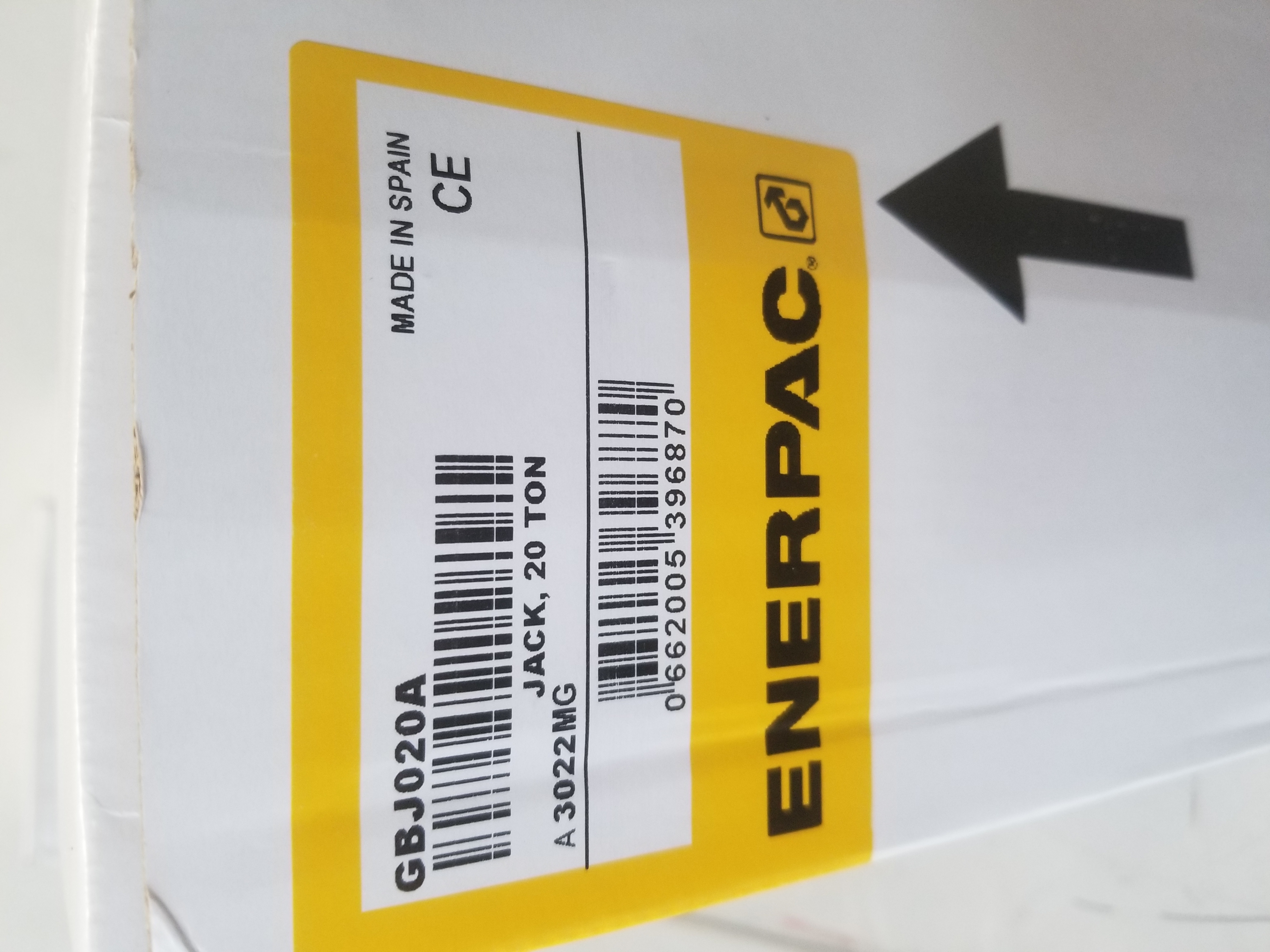 Enerpac GBJ020A Hydraulic Industrial Bottle Jack