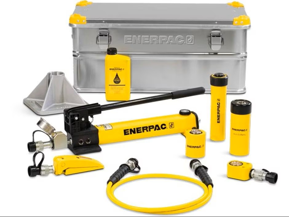 Enerpac SC10HTBE Four Hydraulic Cylinders And Hand Pump Toolbox Set