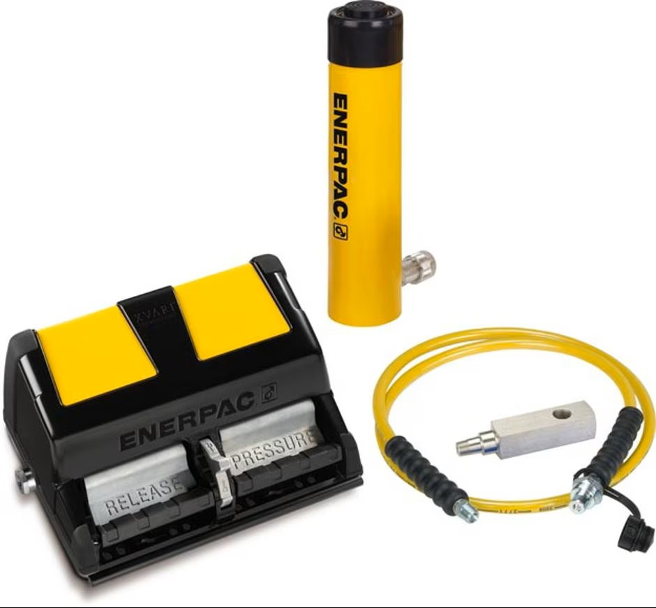 Enerpac SCH302XA Hollow Hydraulic Cylinder And Air Pump Set