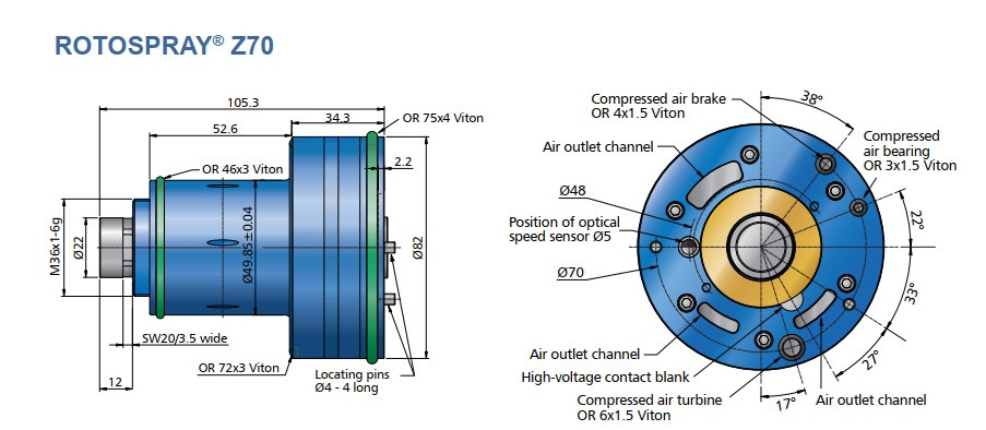 Gat Z70-10000B  Air Bearing Rotary Image