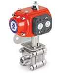 Ham-let Pipe Buttweld Actuated H500  3 Piece Ball Valve Image