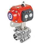 Ham-let Pipe Socket Weld Actuated H500  3 Piece Ball Valve Image