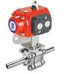 Ham-let Tube Buttweld Actuated H500  3 Piece Ball Valve Image
