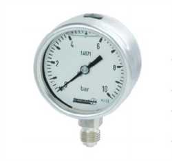 Hengesbach   RC 63/100/160 Tube spring manometer EN 837-1, 63/100/160 mm Version for chemical applications Image