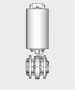 Kieselmann 4410 S-S   Intermediate Flange Butterfly Valve Image