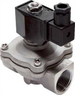 Landefeld 2/2 way solenoid valves made of stainless steel, force pilot operated, Eco-Line Image
