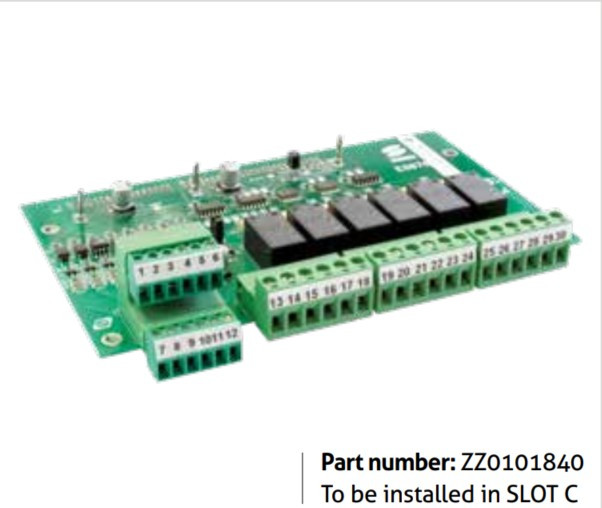 Santerno ZZ0101840 ES870 8 Digital Input + 6 Output Relaies Card