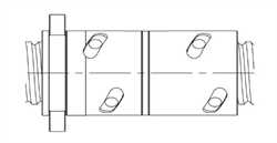 Servomech DFN-D.25.10.3R  Double Nut with Flange Image