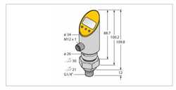 TURCK PS010V-504-LI2UPN8X-H1141  Zoom Pressure Sensor (Rotatable) Image