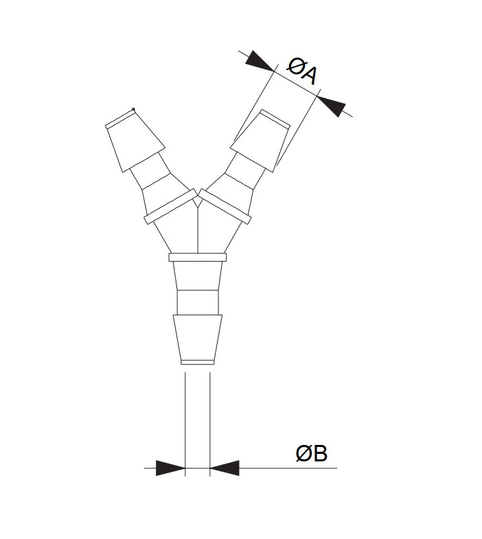 Watson-Marlow 999.3096.K00 Kynar Y Connectors For Bore Tube