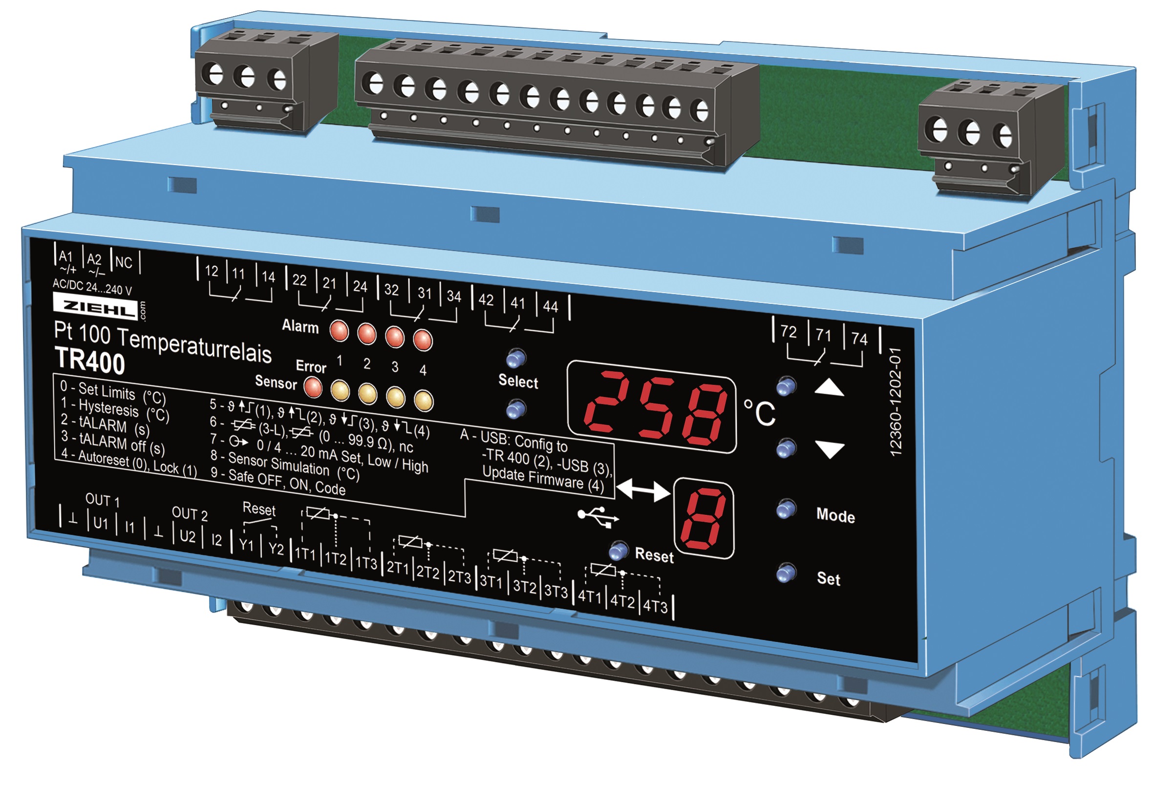 Ziehl P/N : T224380 Temperature Relay
