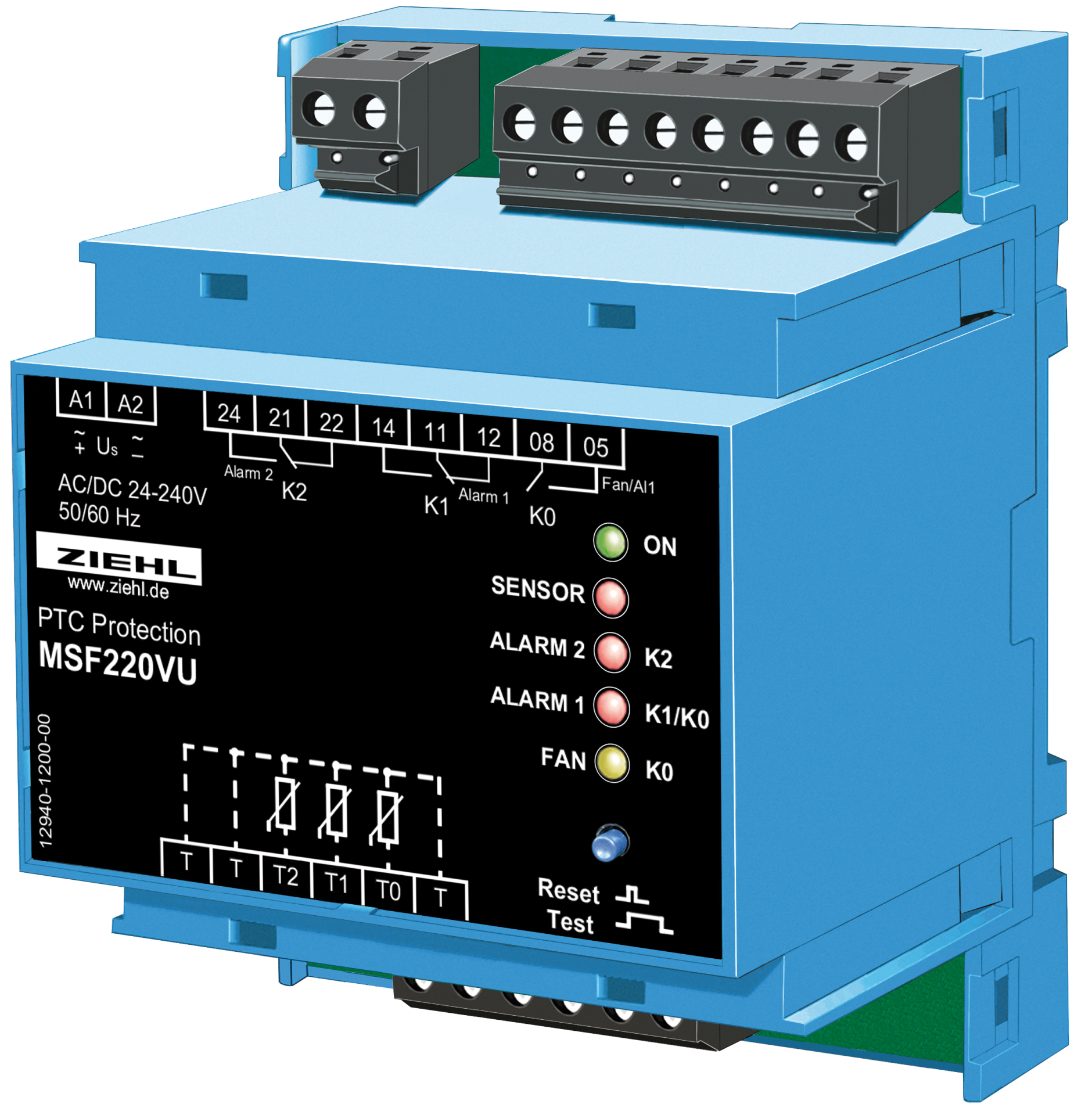Ziehl T221737 PTC-Resistor-Relay Type MSF 220V 7 VU Relay - Ziehl ...