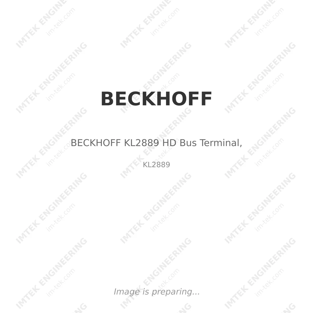 BECKHOFF BECKHOFF KL2889 HD Bus Terminal, - KL2889