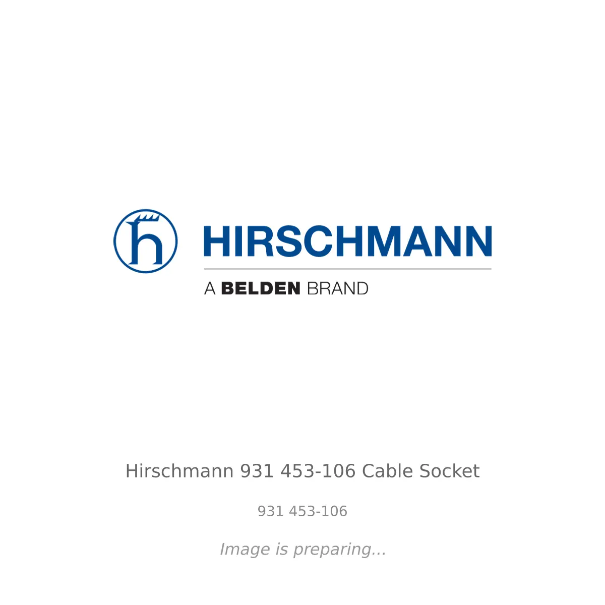 Hirschmann Hirschmann 931 453-106 Cable Socket - 931 453-106