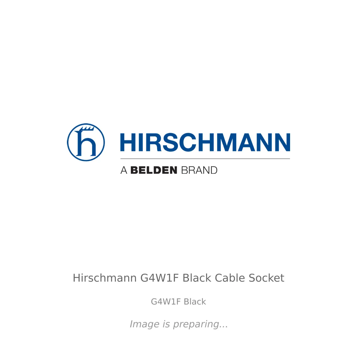 Hirschmann Hirschmann G4W1F Black Cable Socket - G4W1F Black