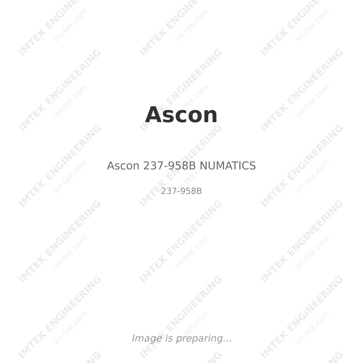 Ascon Ascon 237-958B NUMATICS - 237-958B